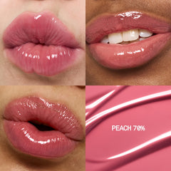 Fwee 3D Voluming Gloss Peach, brillance satinée et hydratation qui dure.