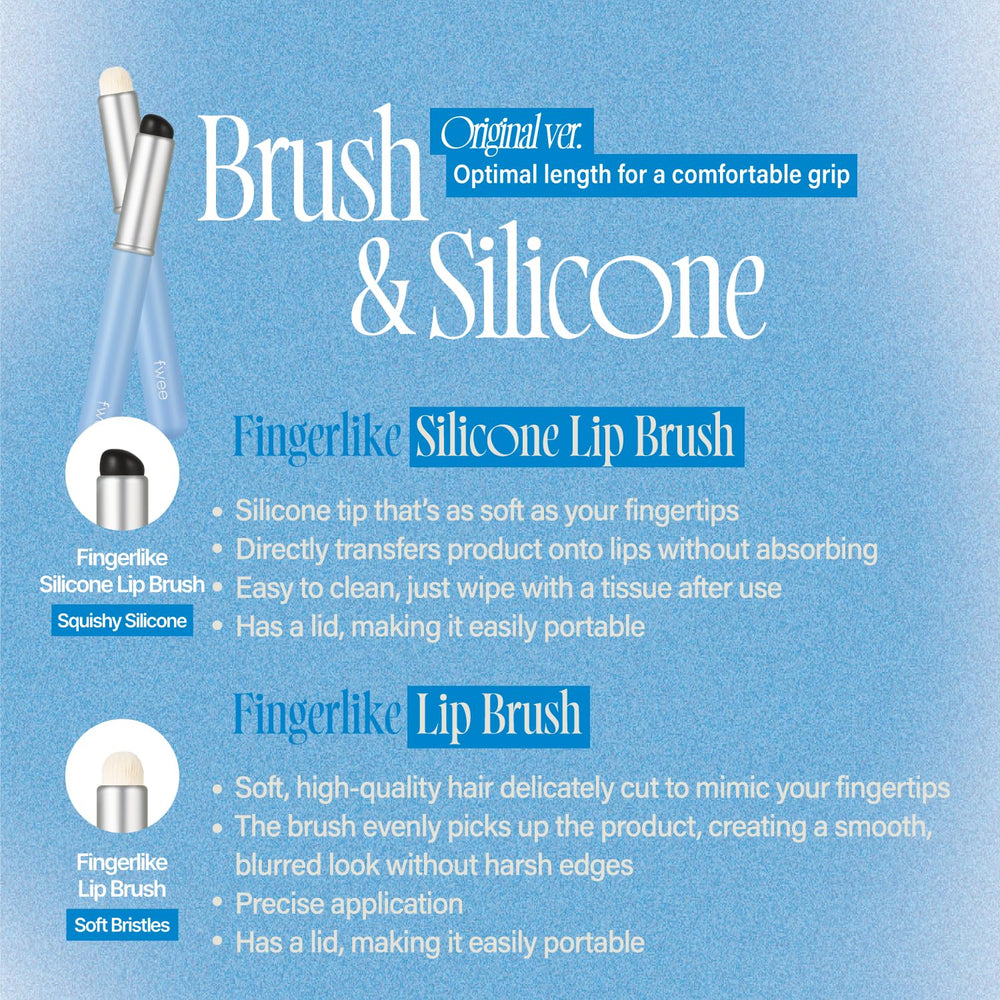 Brosse fwee à lèvres en silicone mince, détail net pour les contours.