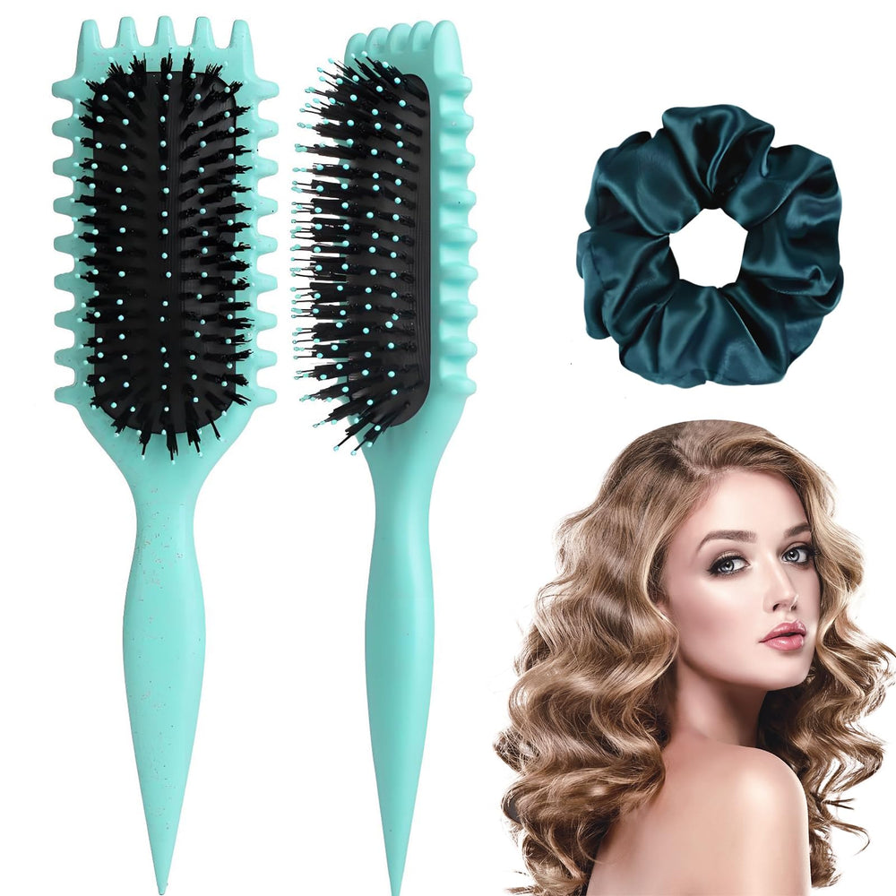 FXIYILTS brosse-cheveux-boucles-ergonomique offre une définition rapide sans tiraillement.
