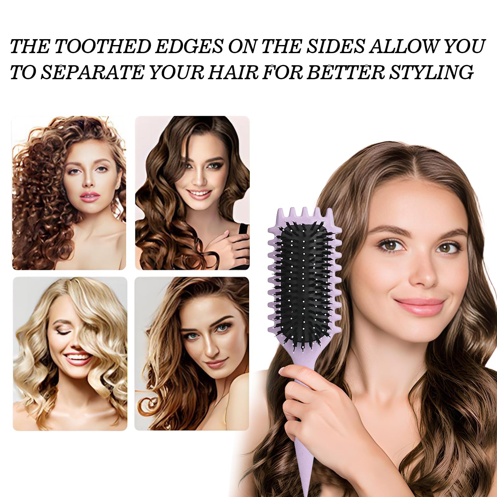 FXIYILTS brosse-cheveux-definition-anti-frisottis, contrôle les frisottis pour un look lisse.