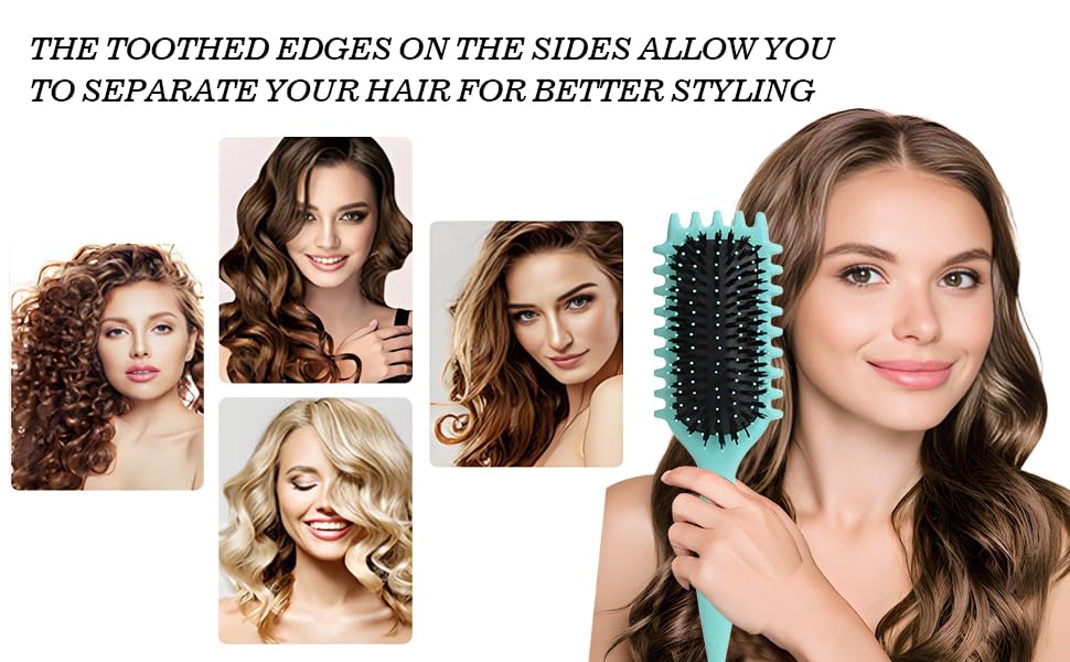 FXIYILTS brosse-cheveux-frizz-controle réduit les frisottis pour une allure soignée.