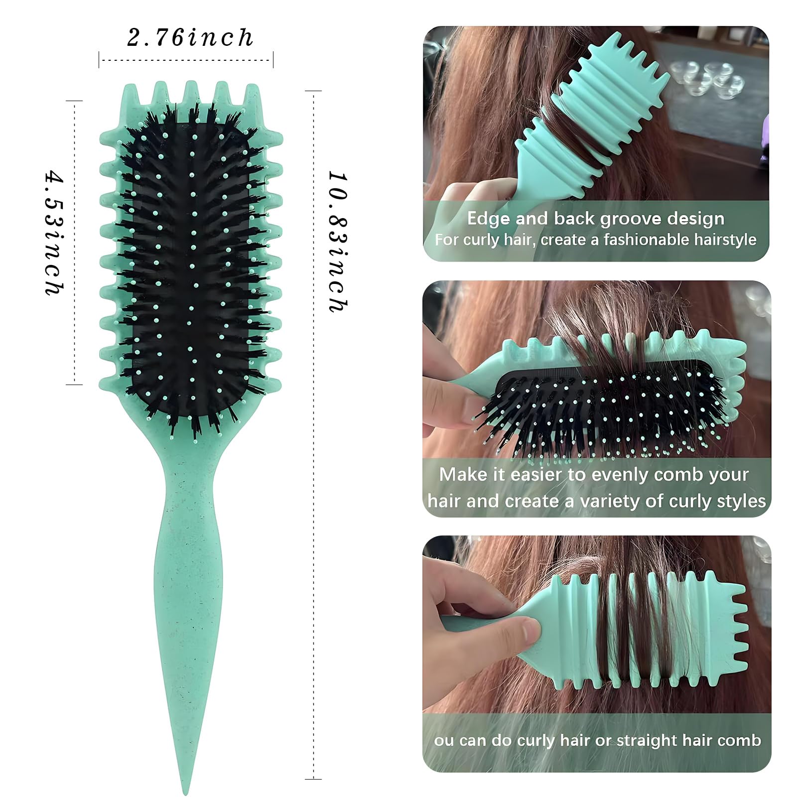 FXIYILTS brosse-cheveux-humide-definition aide à mieux définir les boucles après la douche.