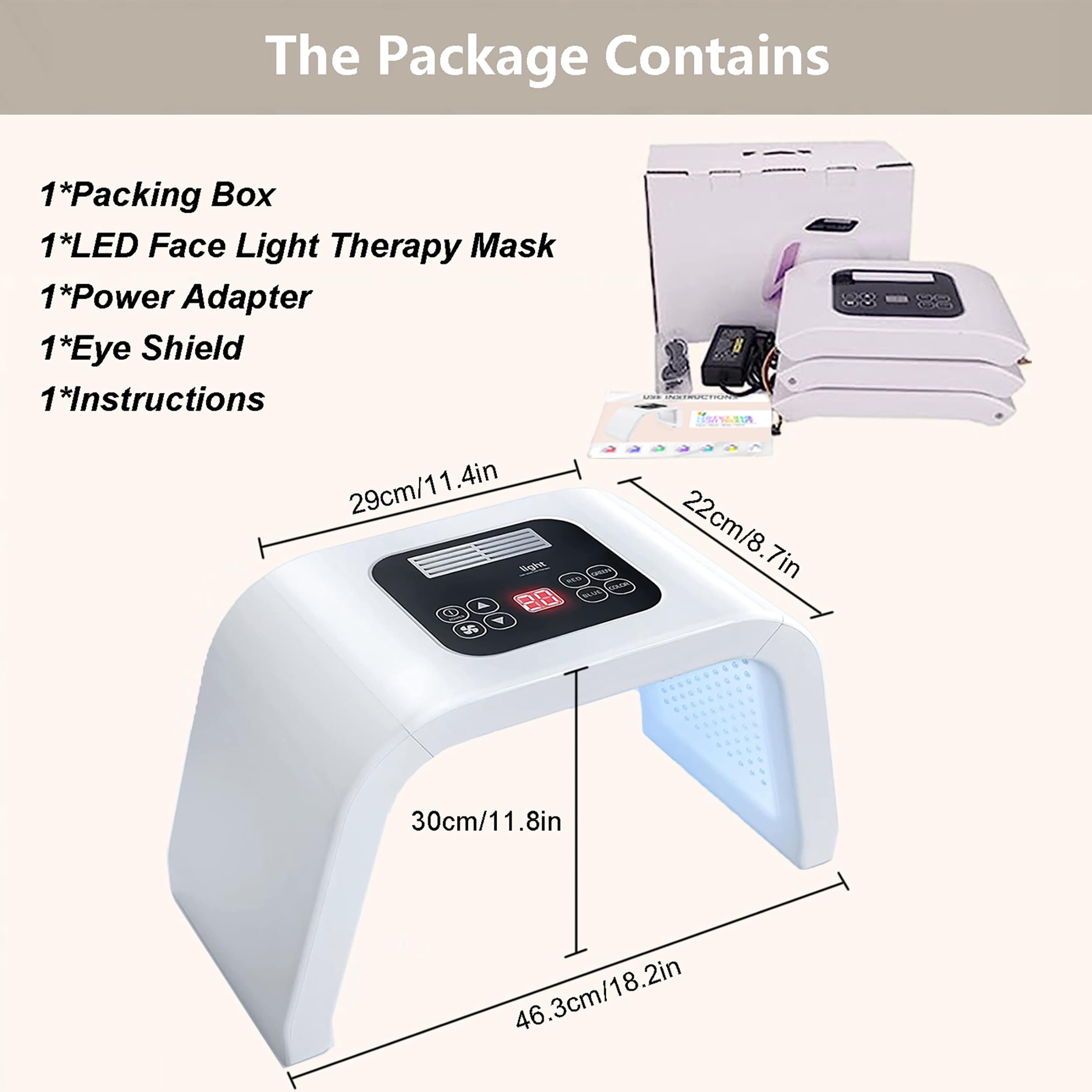 Emballage cadeau masque LED Fxtiaa, idée cadeau beauté.