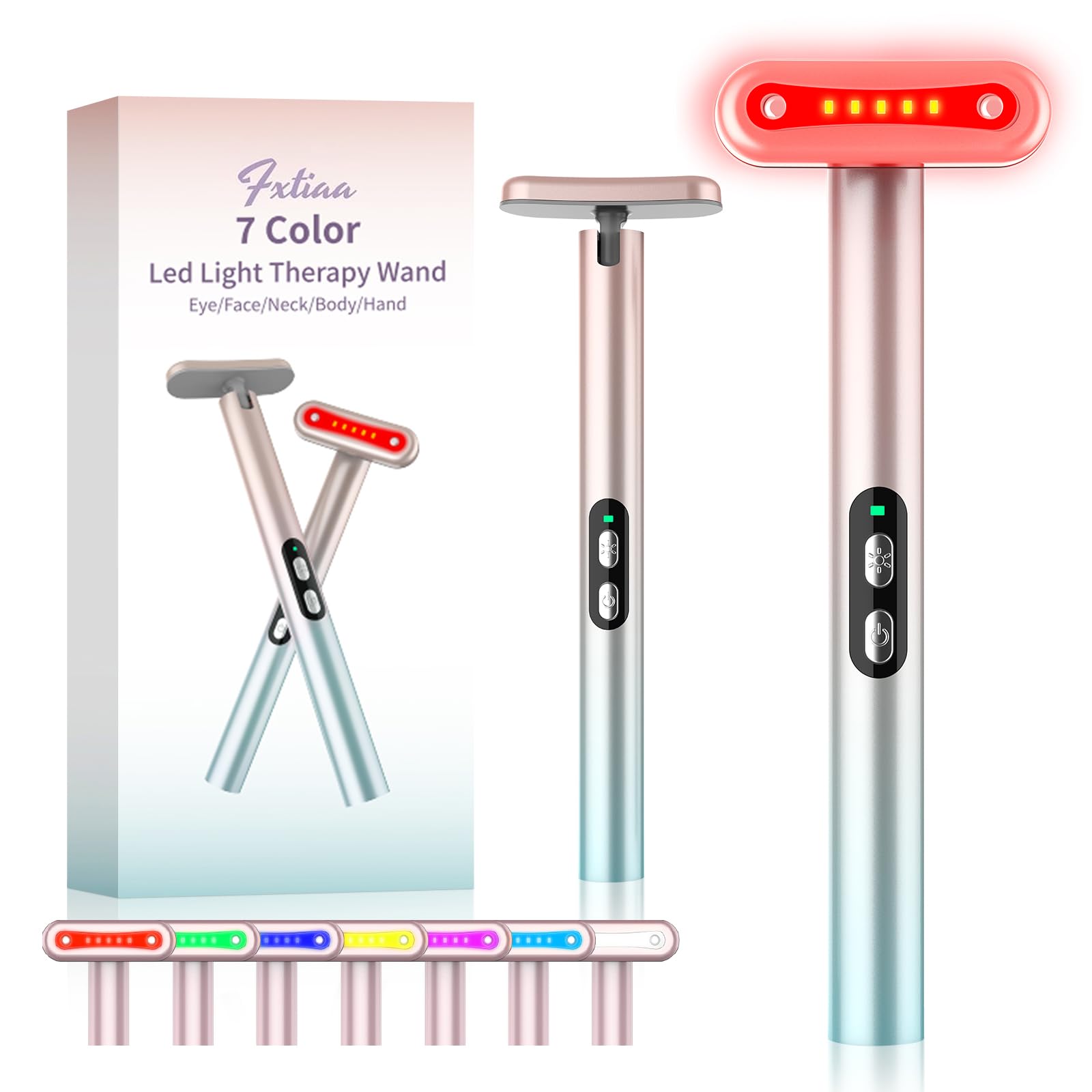 Fxtiaa Led-Face-Wand : thérapie lumière rouge et bleue pour la peau.
