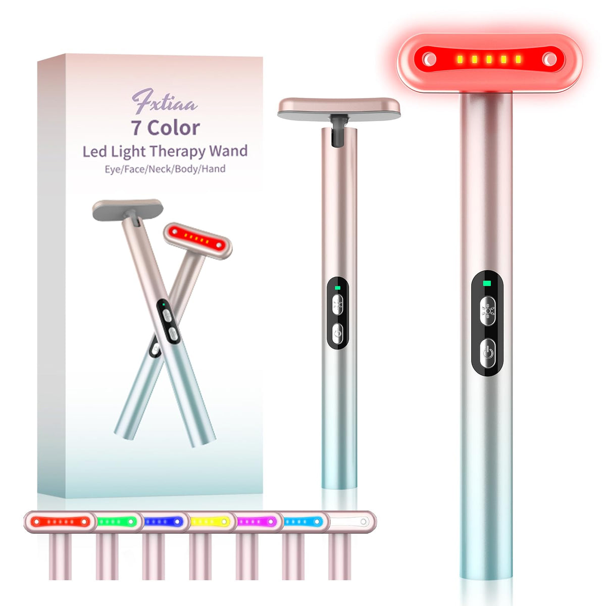 Fxtiaa Led-Face-Wand : thérapie lumière rouge et bleue pour la peau.