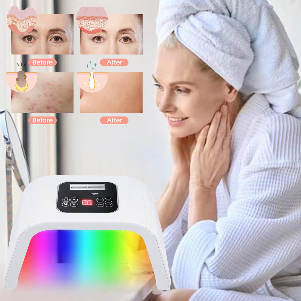Masque Fxtiaa LED blanc pour le visage, réglages variés et douceur