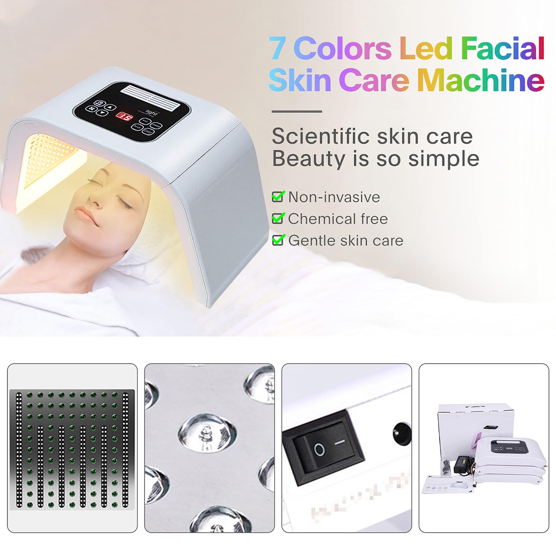 Masque Fxtiaa LED bleue pour le visage visant une clarté cutanée potentielle