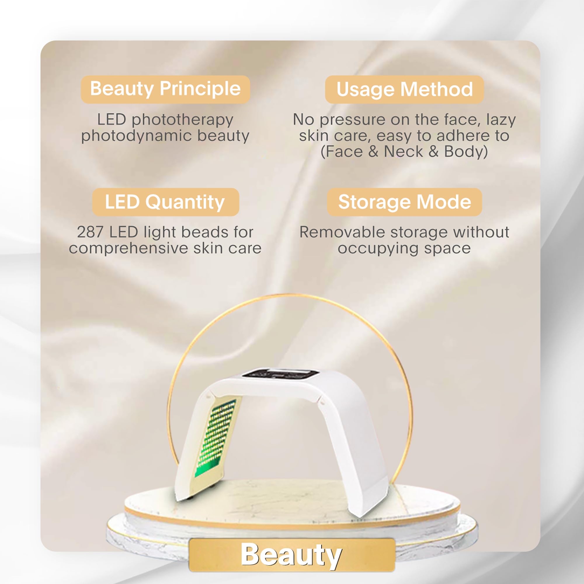 Masque Fxtiaa LED violette pour le visage, expérience soin spa à domicile