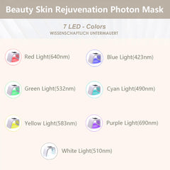 Masque LED Fxtiaa visage rouge, stimulation ciblée du teint et de l’éclat.