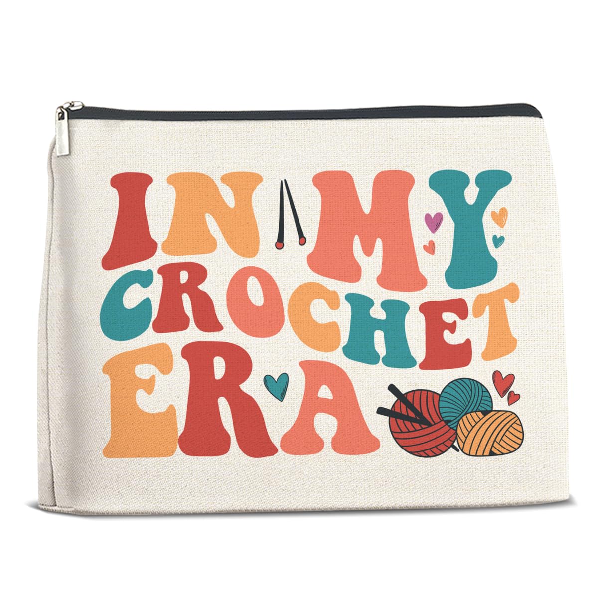 FYDHQSS Pochette maquillage crochet avec fermeture éclair, rangement pratique lors de déplacements