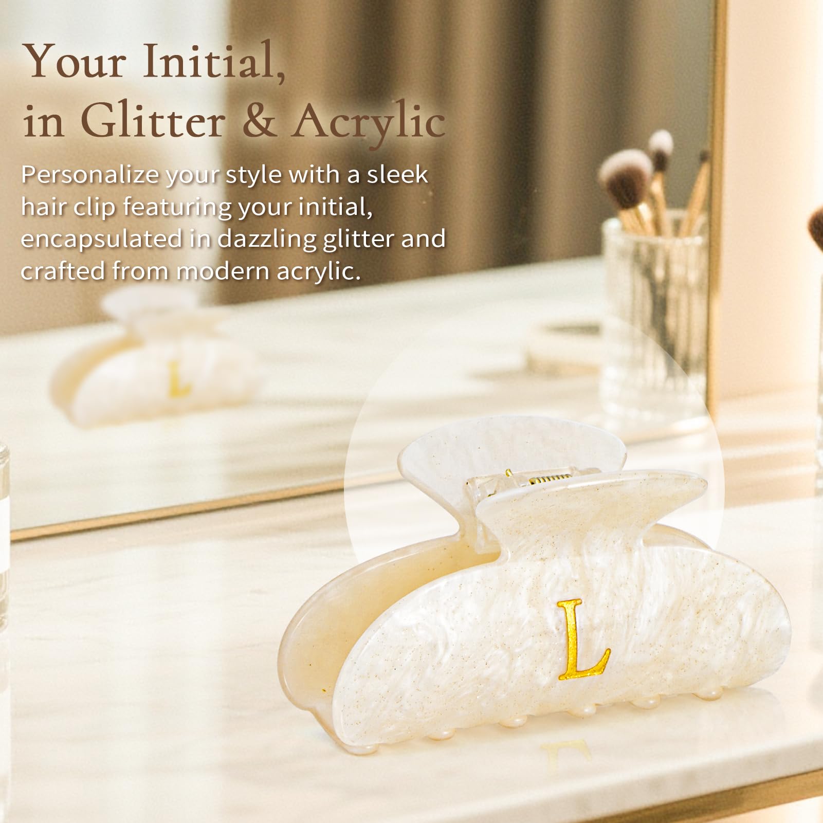 Fycert pinces-cheveux init glitter rose: style rapide et tendance pour toutes les occasions.