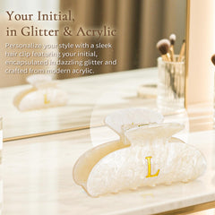 Fycert pinces-cheveux init glitter rose: style rapide et tendance pour toutes les occasions.