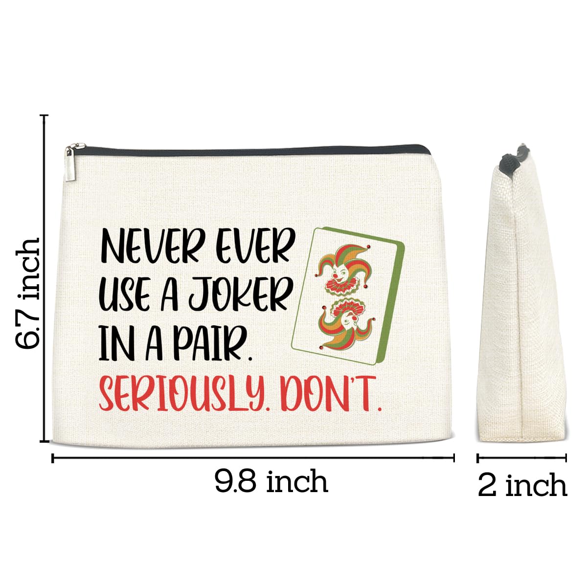 FYDHQSS sac maquillage Mahjong Joker — dos coloré pour égayer la trousse
