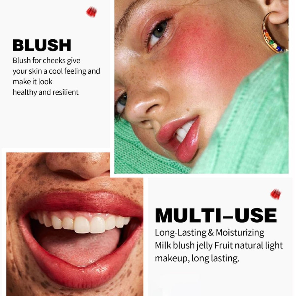 Application au coussin pour lèvres avec fini brillant et naturel.