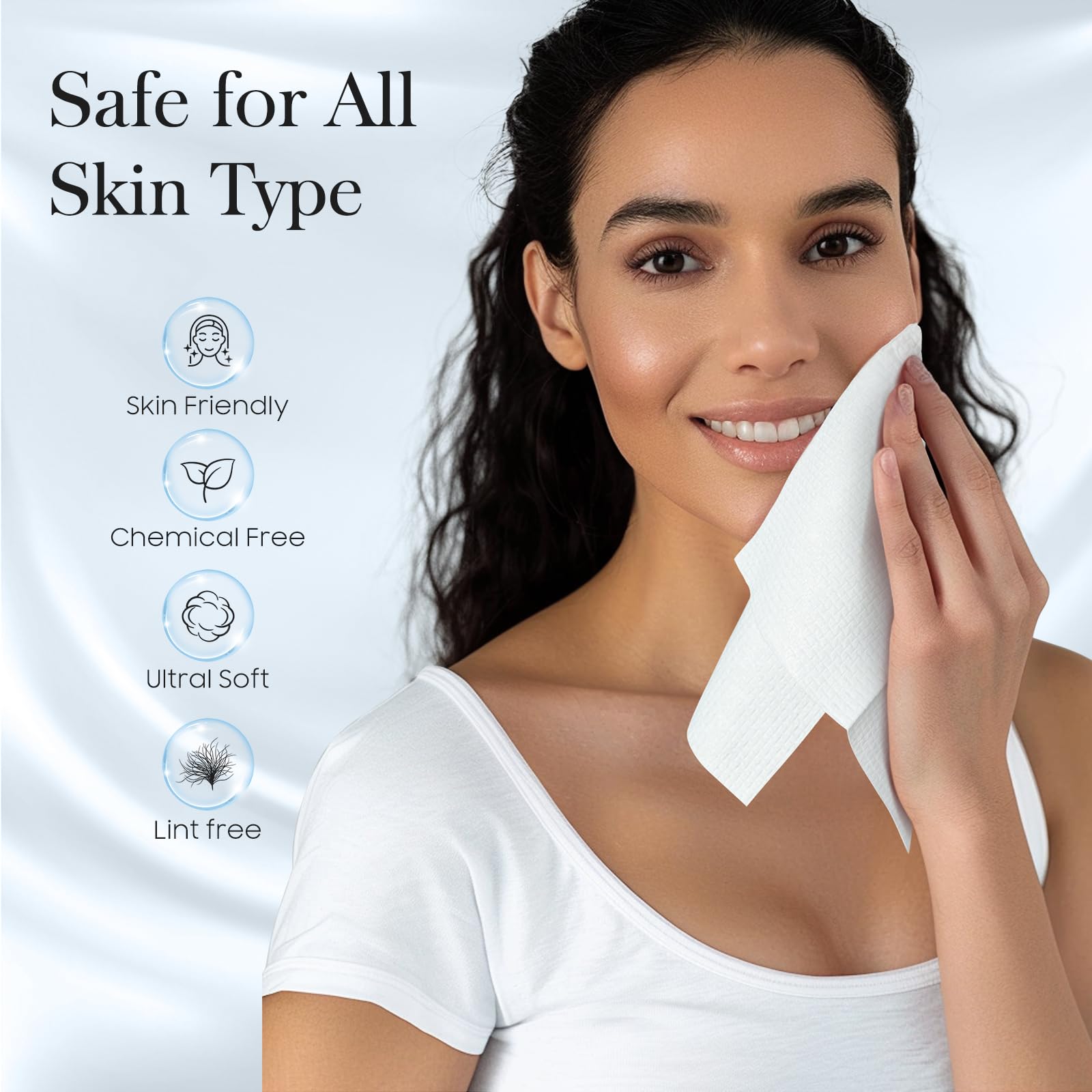 Fygrip lingettes visage absorbantes et résistantes adaptées à usage sec et humide.