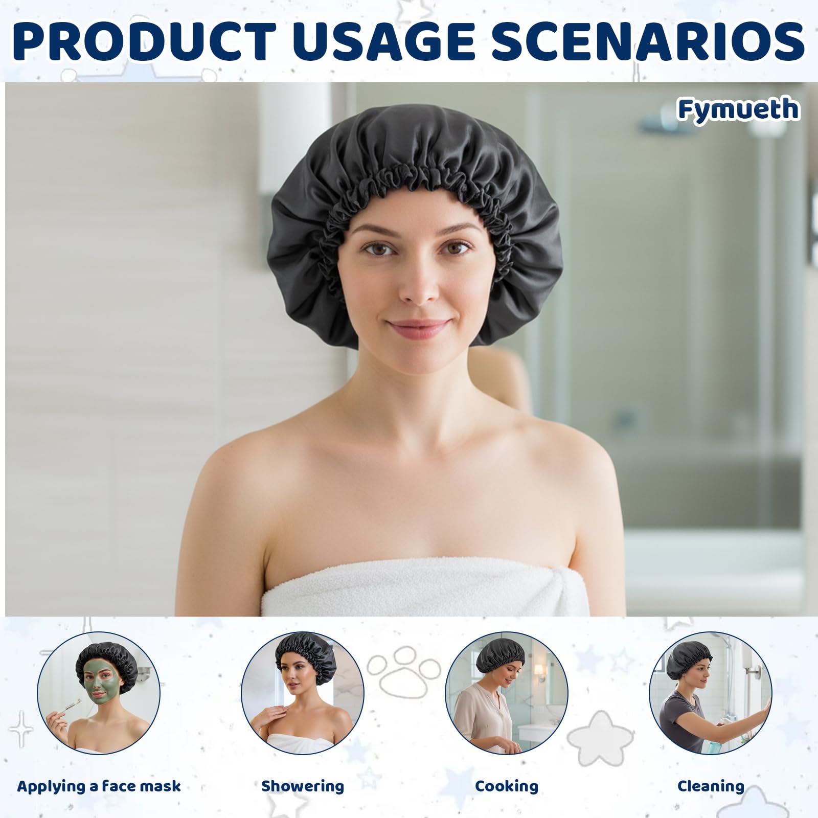 Fymueth Wrap Cap: tissu respirant assure la circulation d'air lors du coiffage.