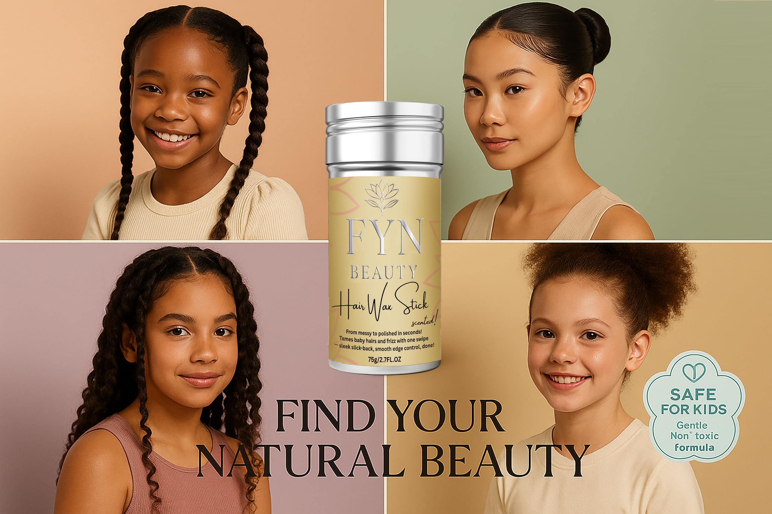 FYN Beauty stick cire cheveux: nourrissant-vitamine-e pour cheveux sains et doux.