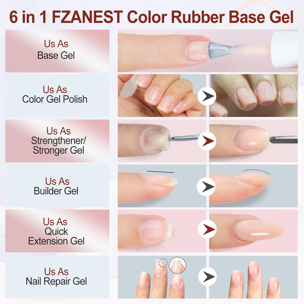 Base gel épais FZANEST pour renforcer ongles fins et cassants.