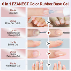 Base gel épais FZANEST pour renforcer ongles fins et cassants.