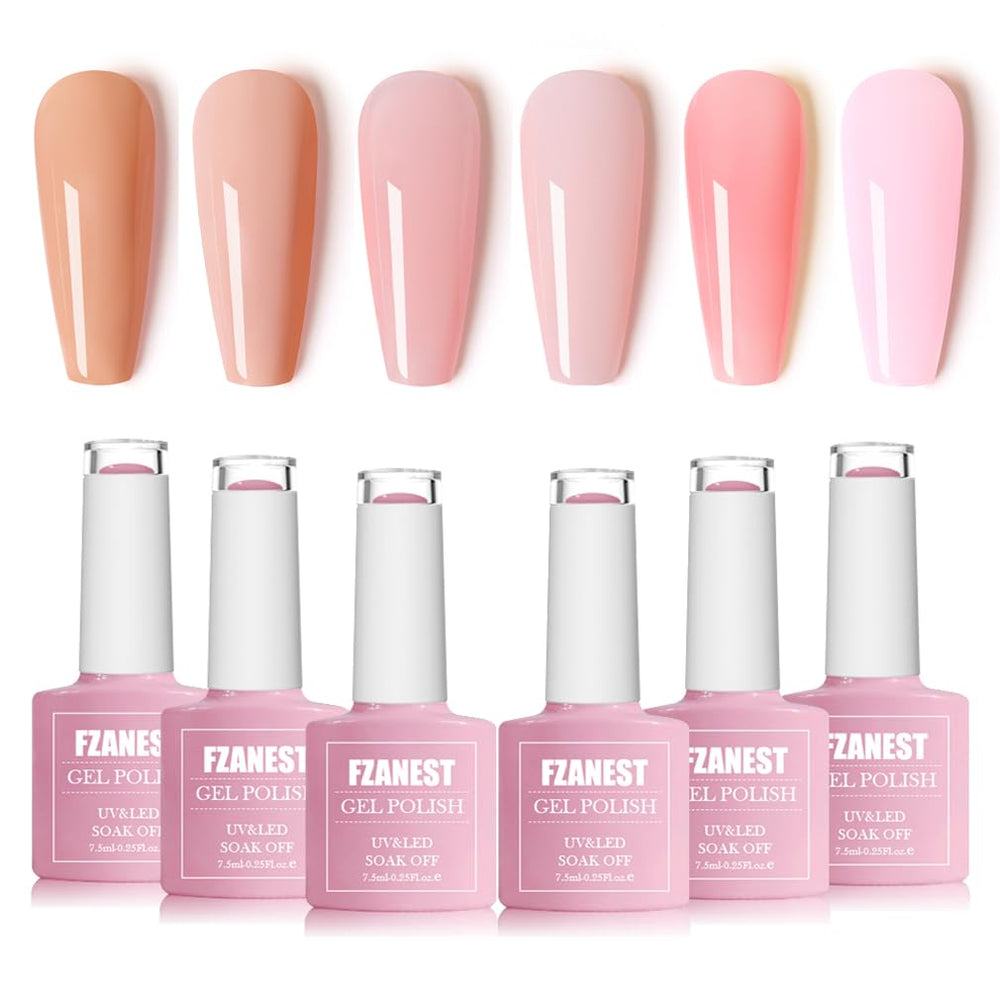 FZANEST Jelly Nude: ensemble de bouteilles pour un nude translucide et lumineux.