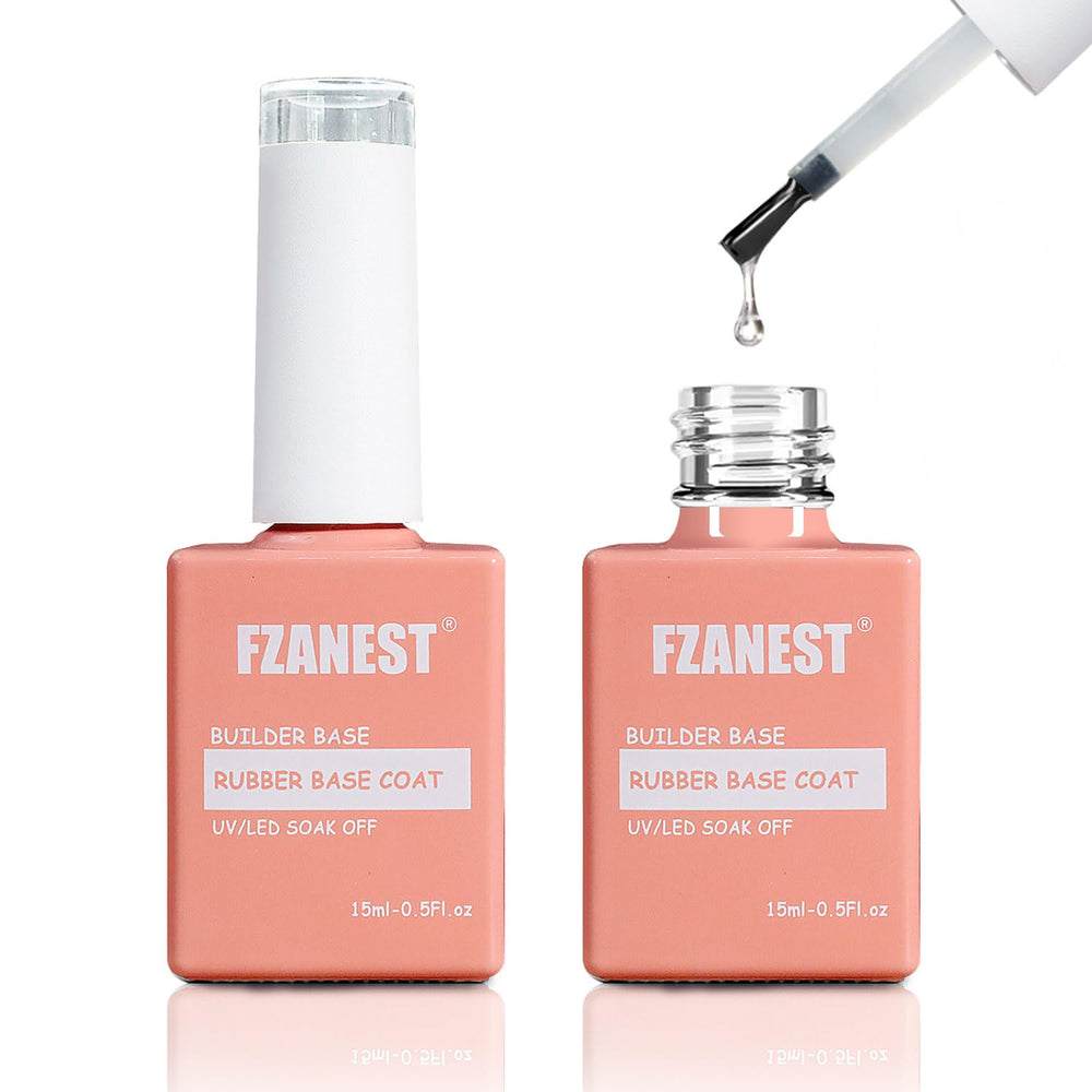 Base Gel Caoutchouc FZANEST en flacon: base solide pour des ongles uniformes