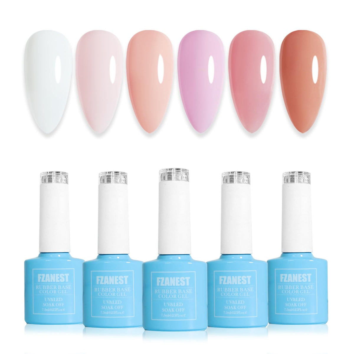 FZANEST Gel Base caoutchouc nude, base fiable pour une manucure naturelle.
