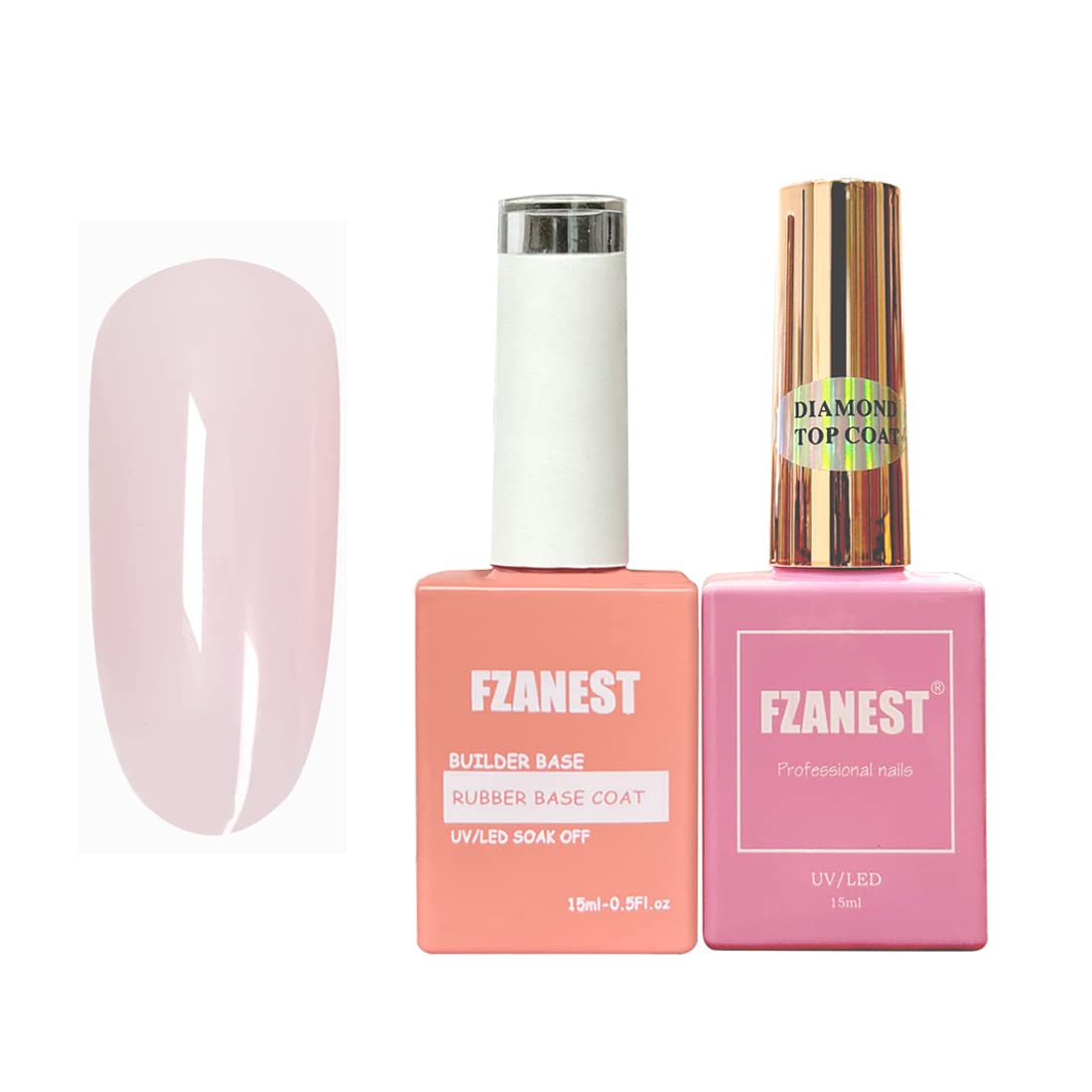 FZANEST Gel-base nude caoutchouc pour ongles solides et durables.