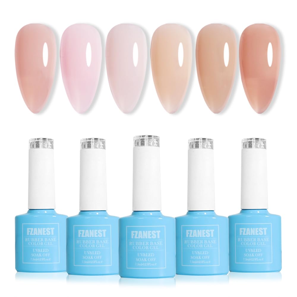 FZANEST gel base set bouteille: texture fluide pour une application lisse.