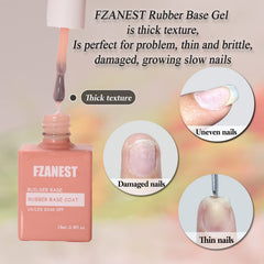 FZANEST Gel-builder auto-nivelant structure les ongles sans effort.