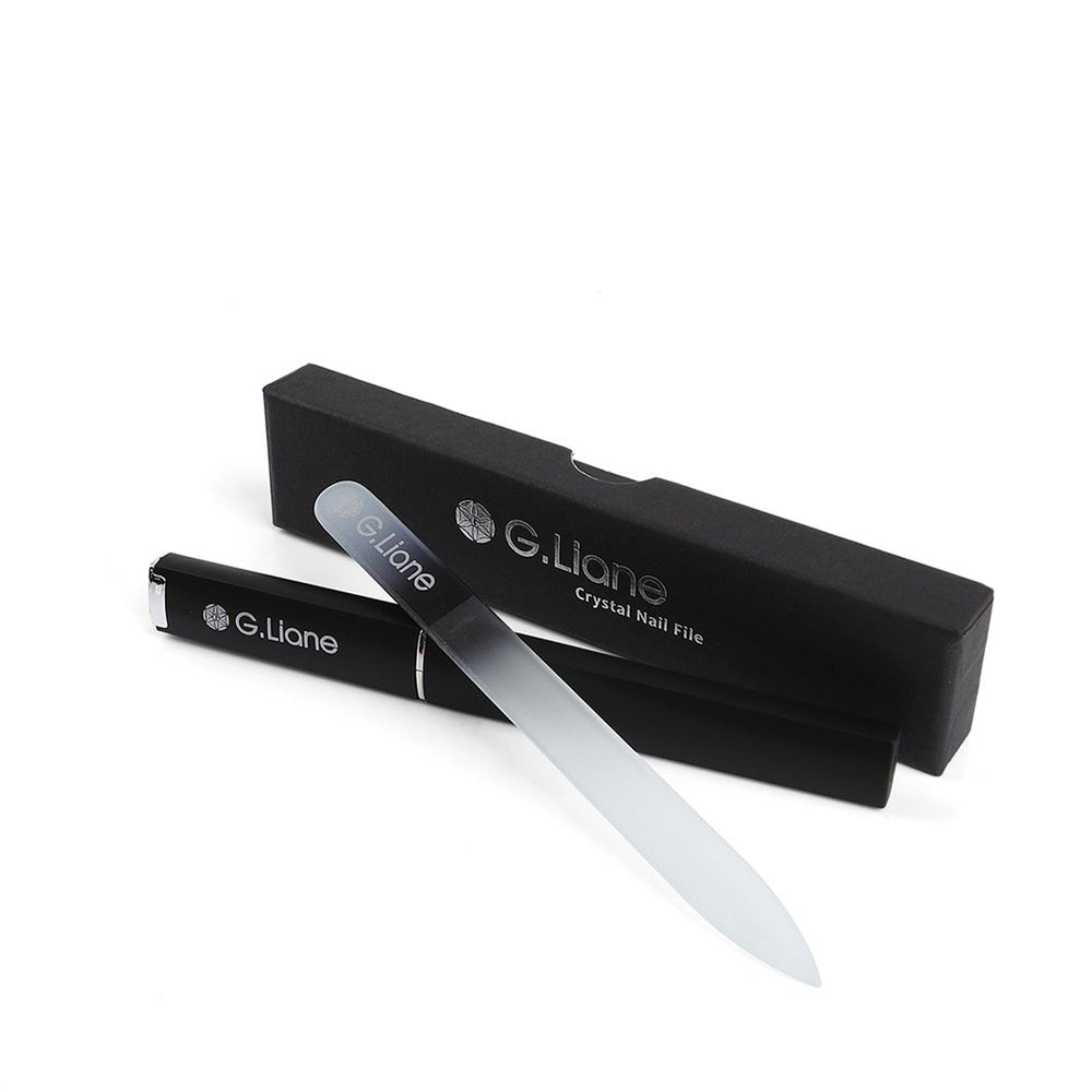 G.Liane Crystal Nail File double face en verre pour façonnage précis des ongles