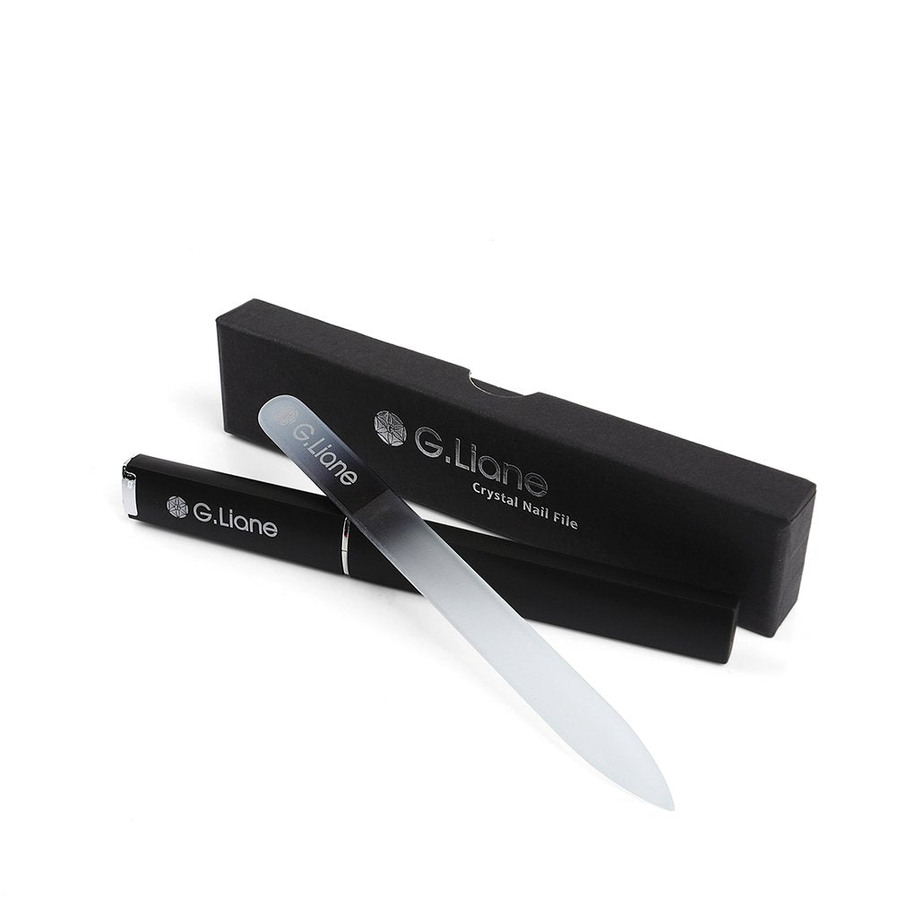 G.Liane Crystal Nail File double face en verre pour façonnage précis des ongles