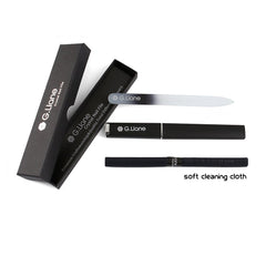 G.Liane Crystal Nail File avec étui rigide pour transport pratique