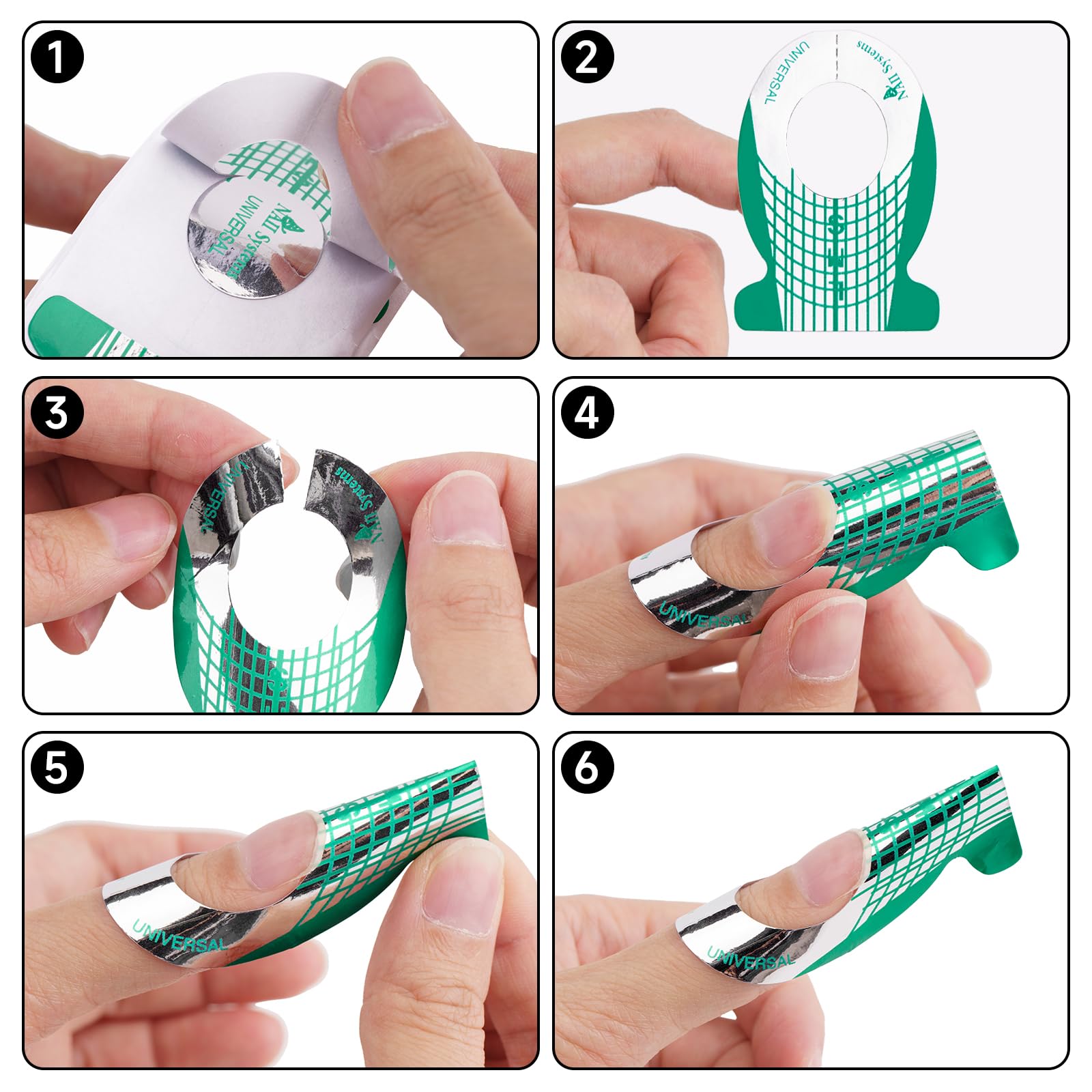 G2PLUS Formes d’ongles avec numérotation et guides de longueurs