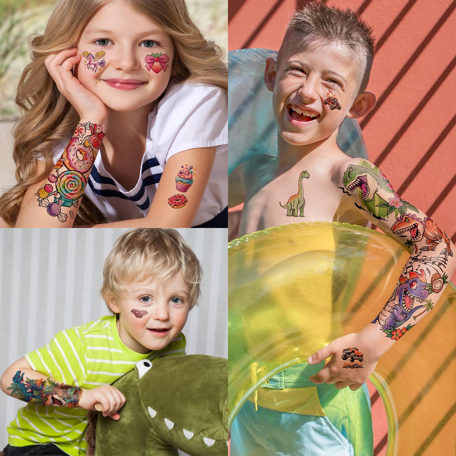 Gabizafia tatouages enfants pirates : application rapide et résistance à l'eau.