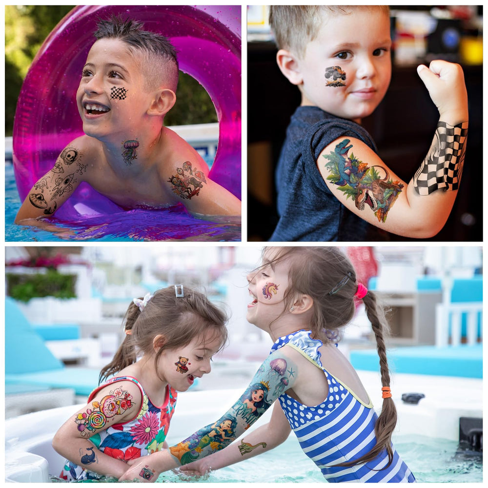 Gabizafia tatouages enfants voitures : design coloré pour les activités quotidiennes.