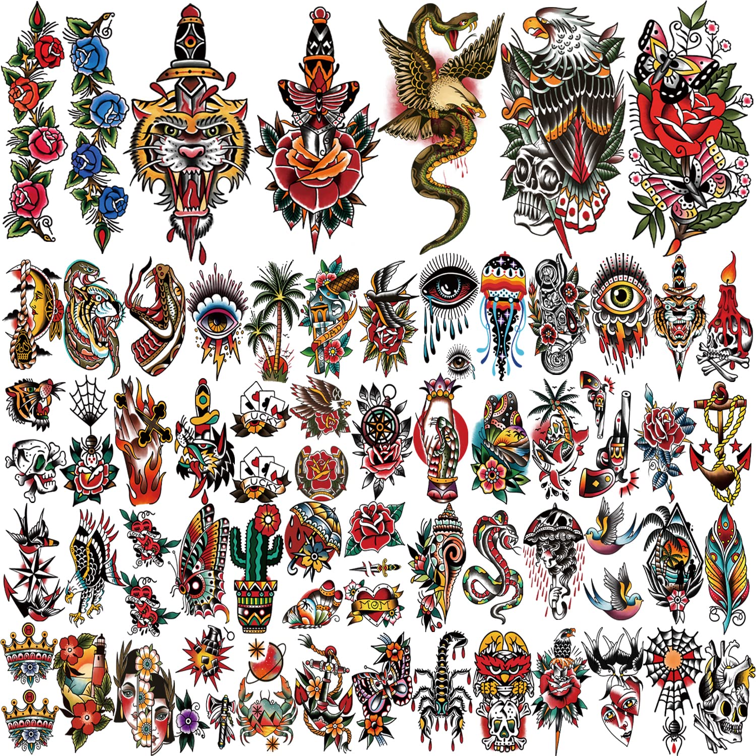 Gabizafia tatouages temporaires classiques, motif ancre, tenue durable pour soirée