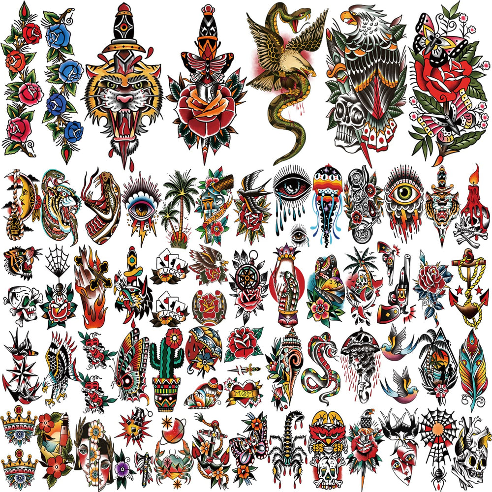Gabizafia tatouages temporaires classiques, motif ancre, tenue durable pour soirée