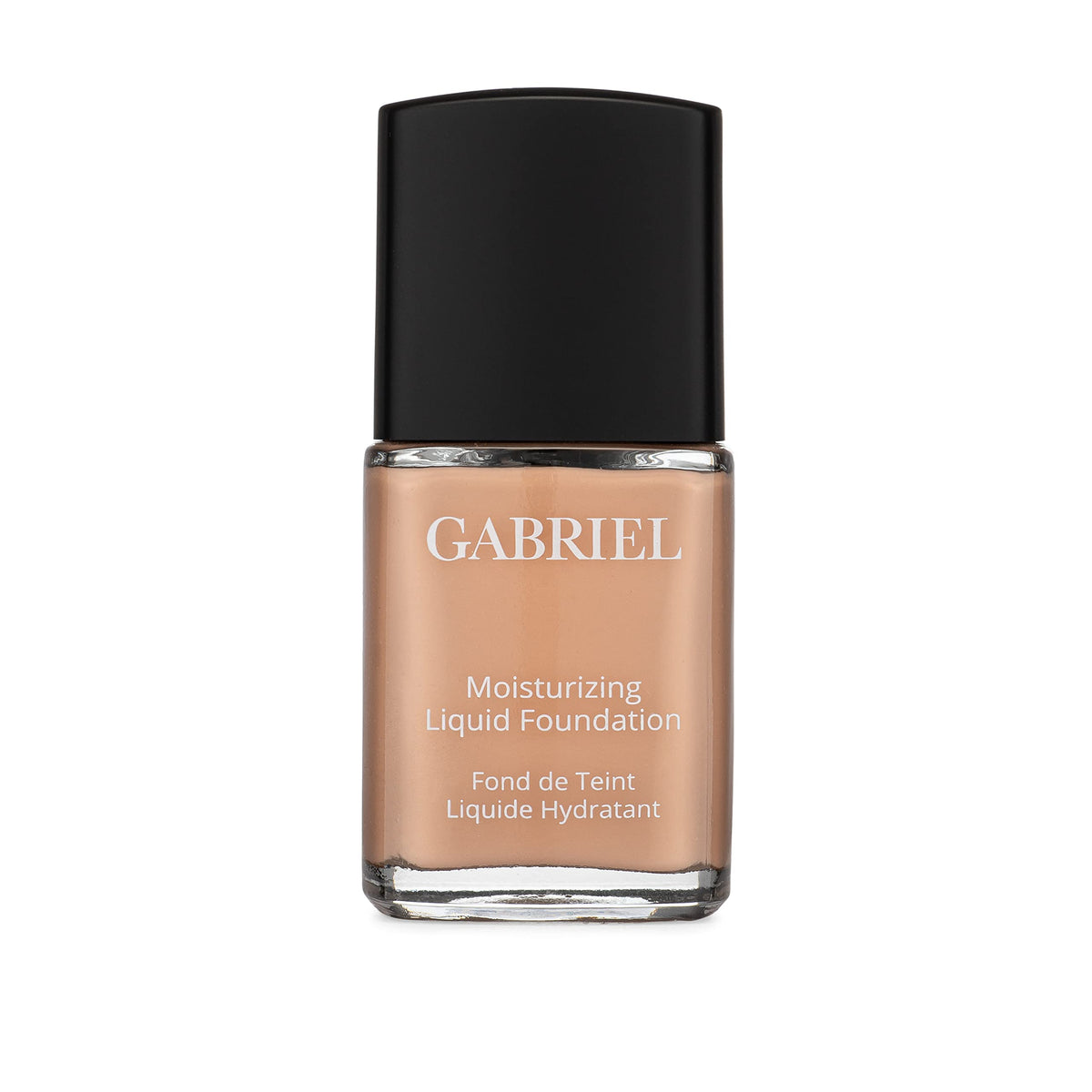 Fond de teint Gabriel Cosmetics—nuance beige vrai, couvrance naturelle et longue tenue.