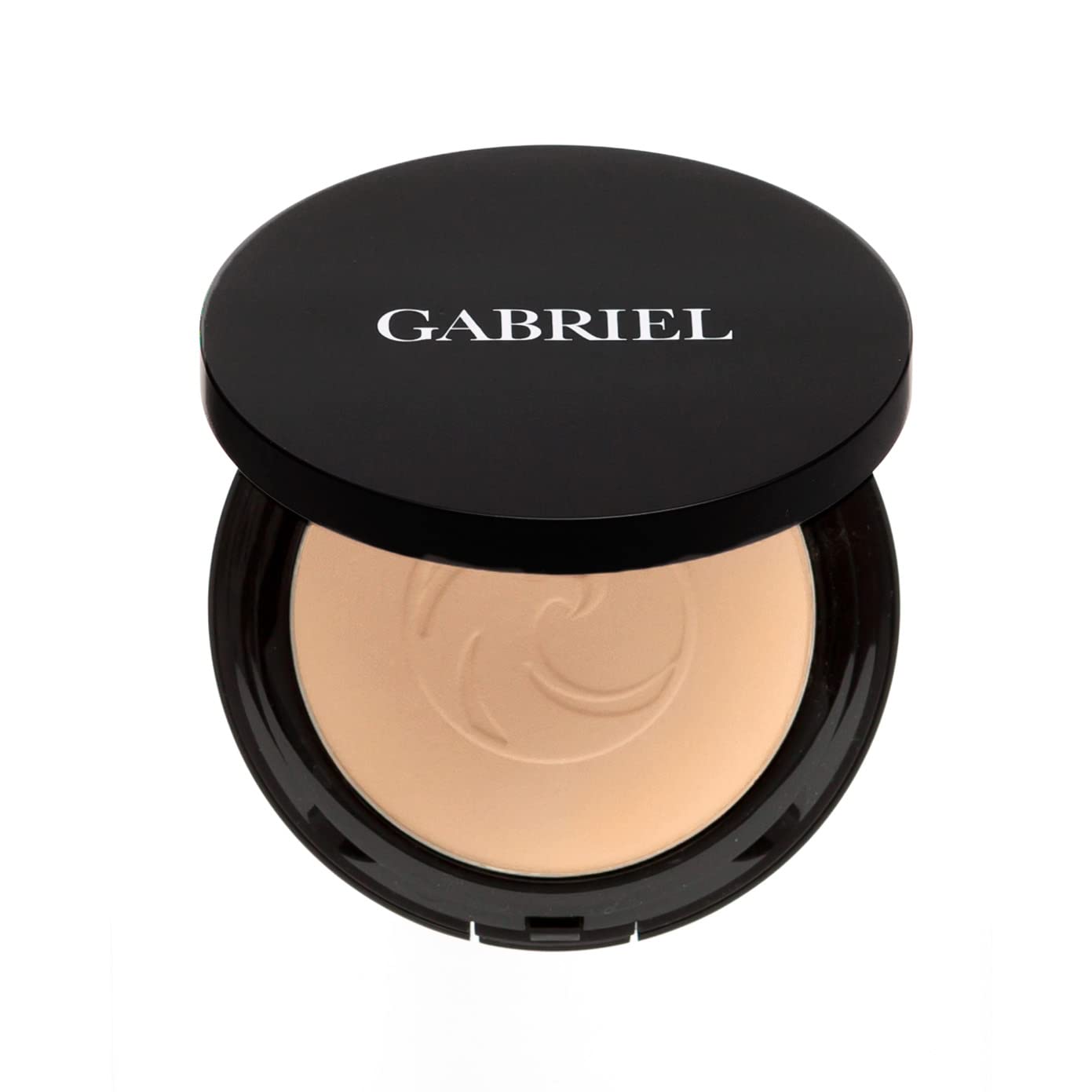 Gabriel Cosmetics fond de teint minéral pressé beige clair pour une tenue matte légère.