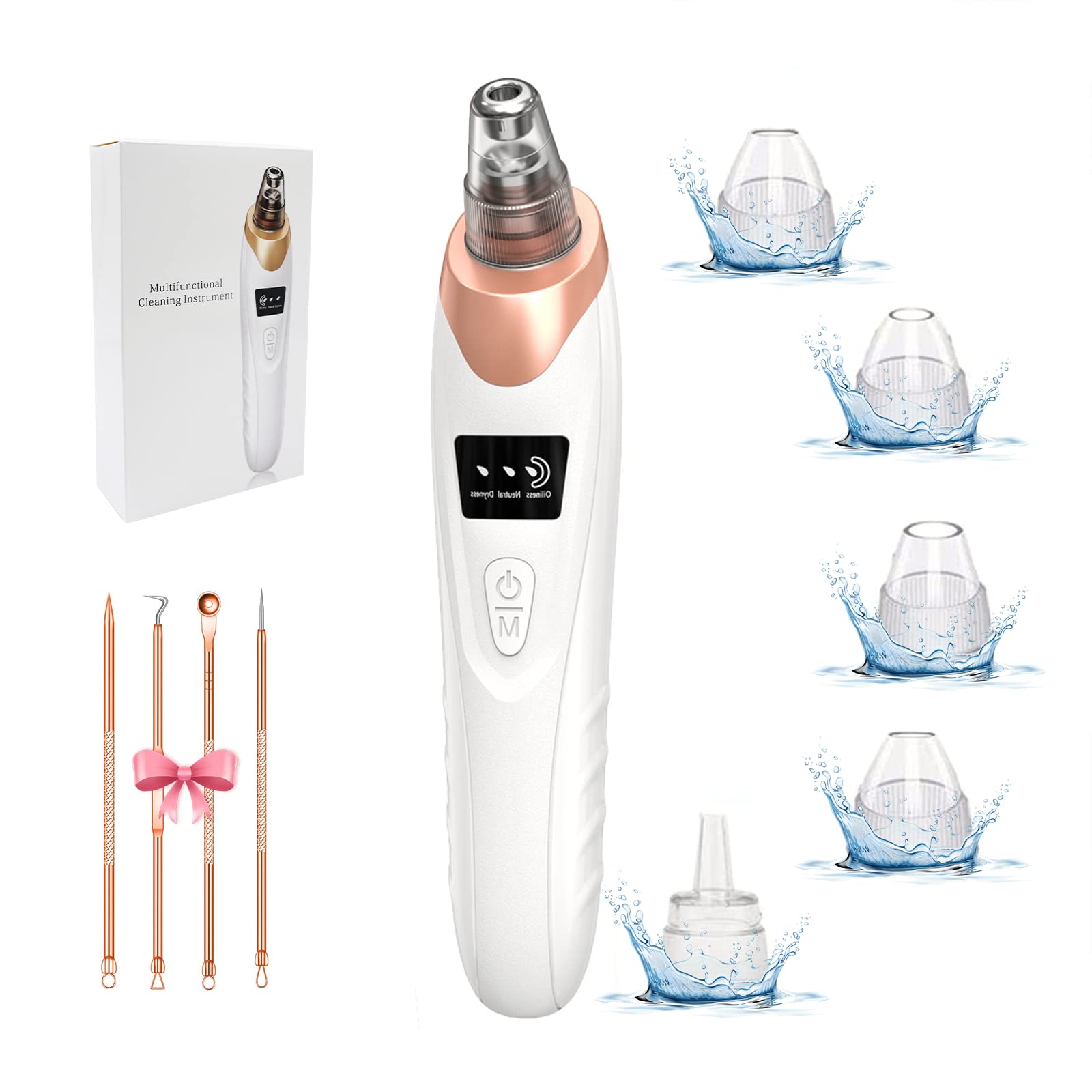 Gackoko aspirateur pore noir en action pour une peau plus nette.
