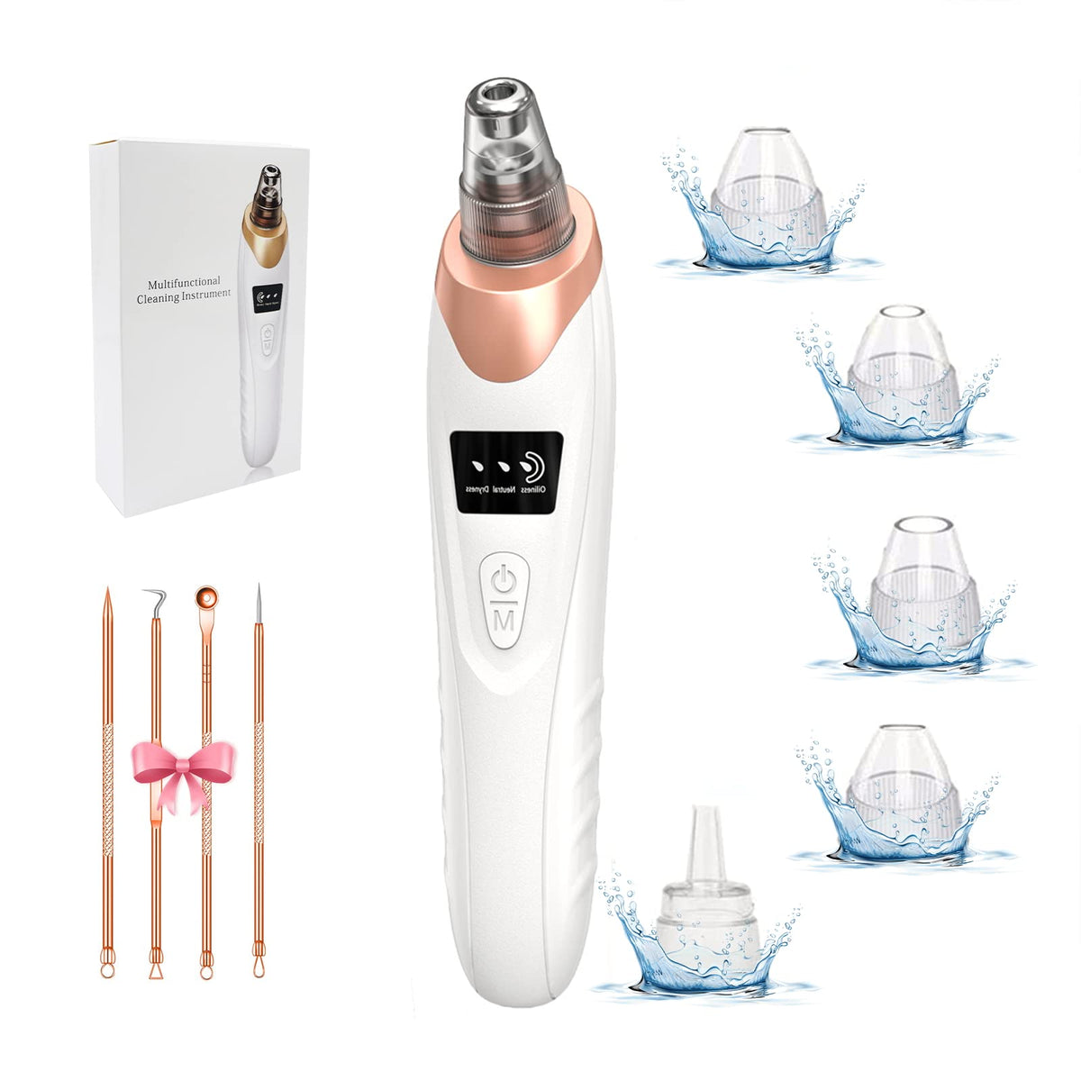 Gackoko aspirateur pore noir en action pour une peau plus nette.
