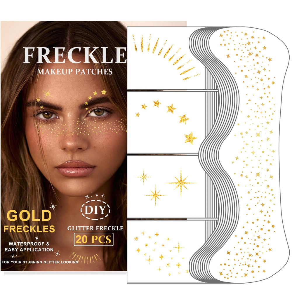 GADMLURY taches dorees visage 20pcs apporte un look dore et festif à n'importe quelle occasion