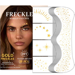 GADMLURY taches dorees visage 20pcs apporte un look dore et festif à n'importe quelle occasion