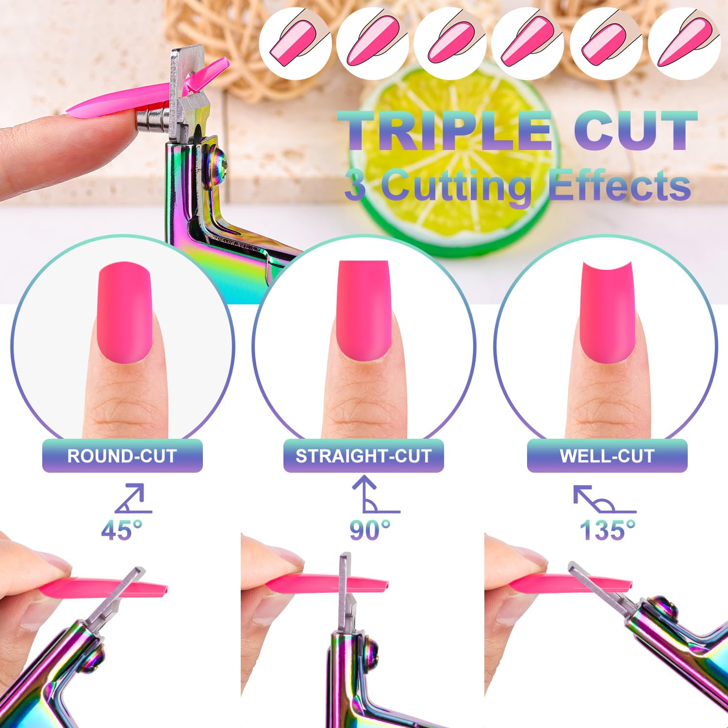 GA&EN Chameleon poignées confort pour une coupe précise des ongles