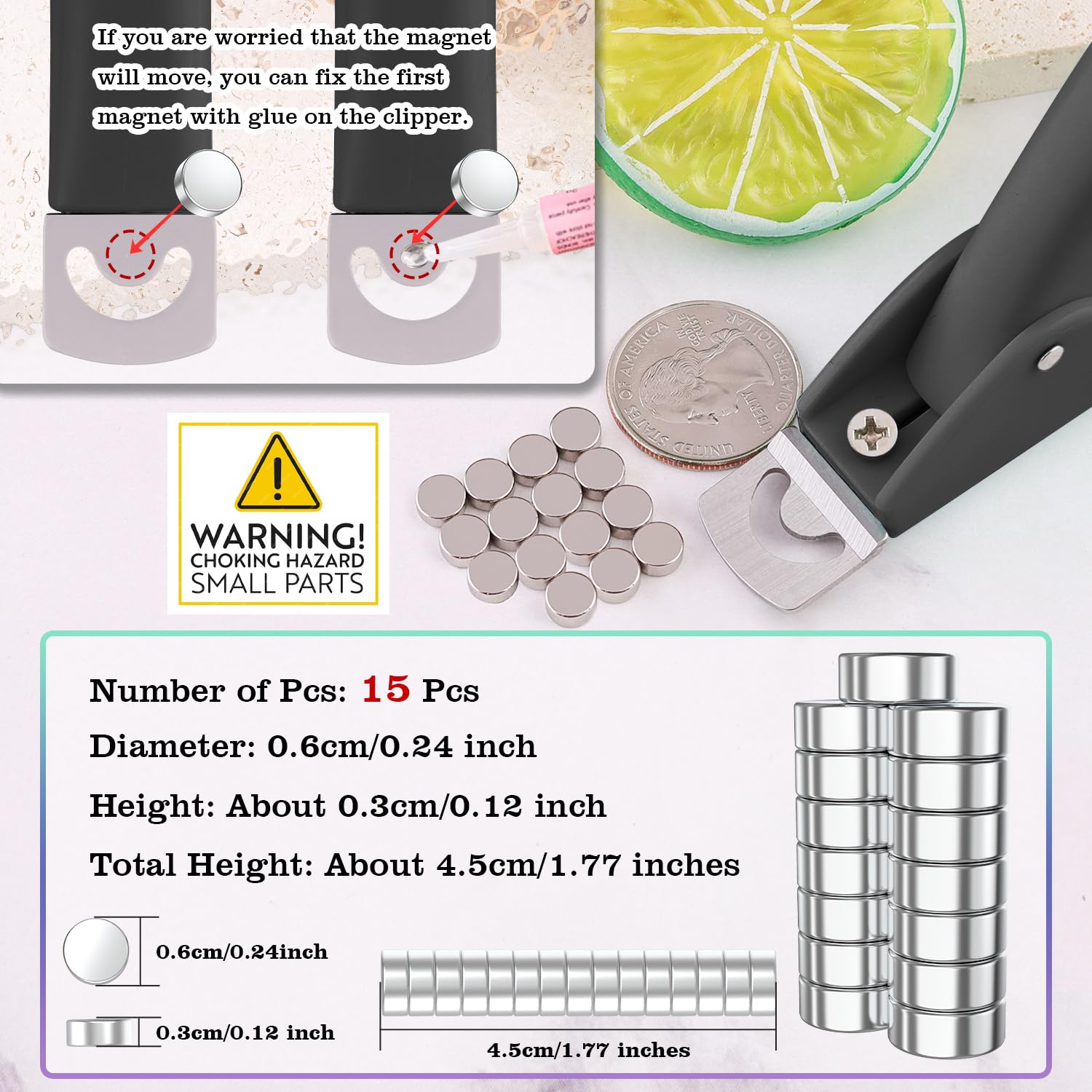 GA&EN régulateurs magnétiques: longueur égale des ongles artificiels en secondes.
