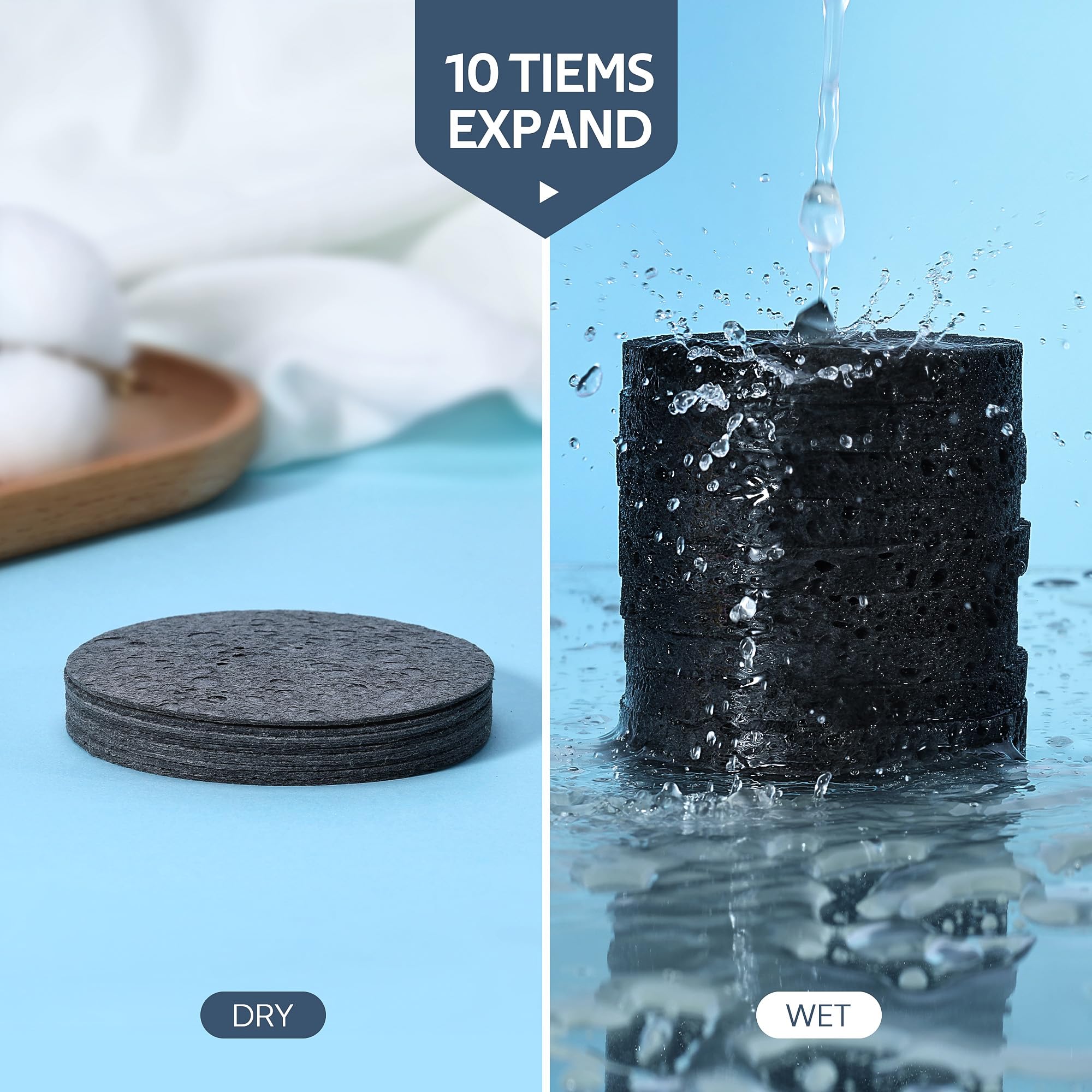 GAINWELL éponges pour nettoyage en profondeur des pores et exfoliation légère.