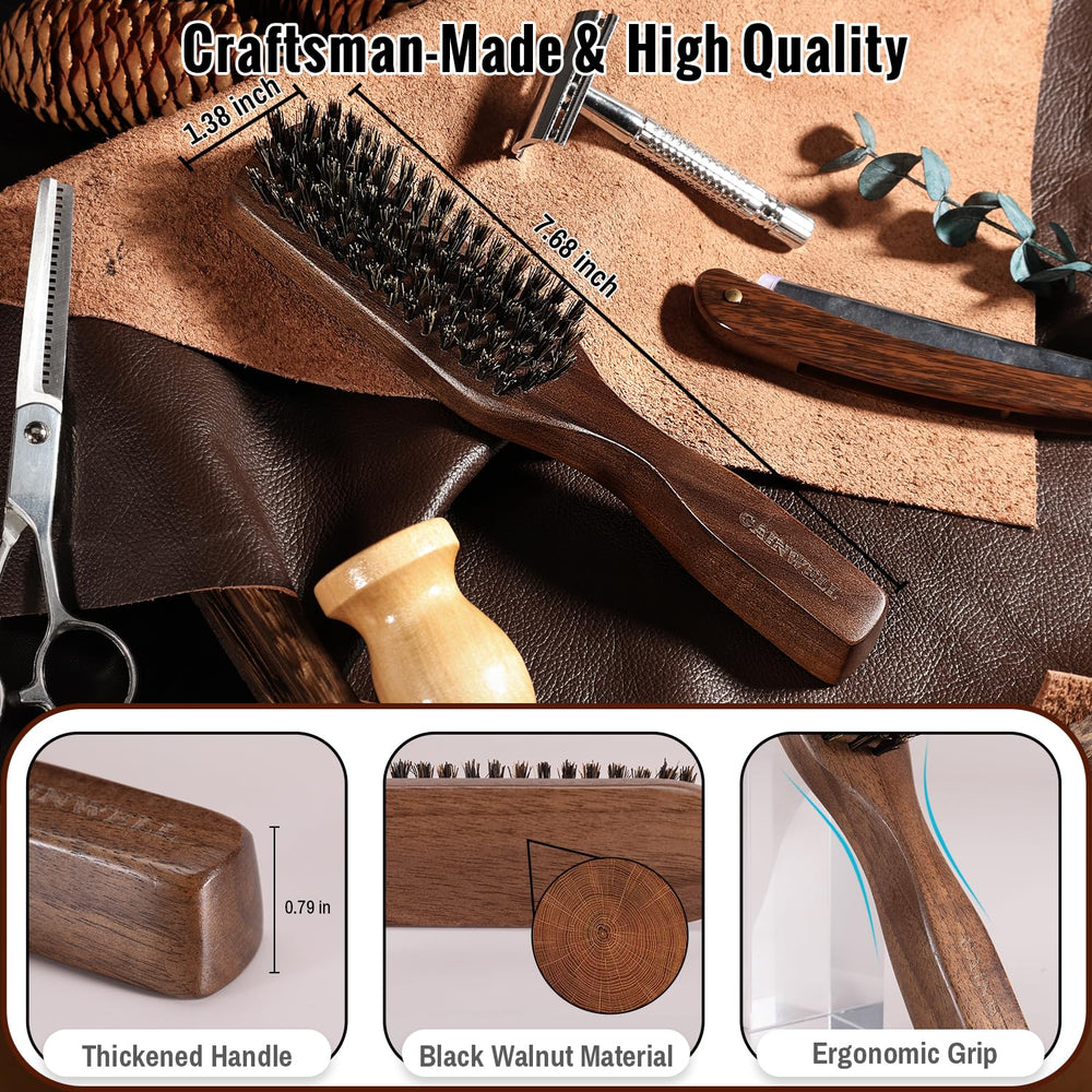 GAINWELL brosse avec manche bois noir offre prise en main stable.