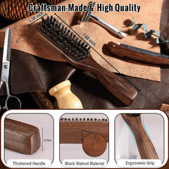 GAINWELL brosse avec manche bois noir offre prise en main stable.