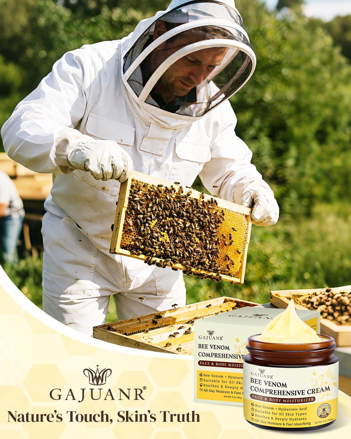 GAJUANR Venin d'Abeille crème pratique en tube 60 g.