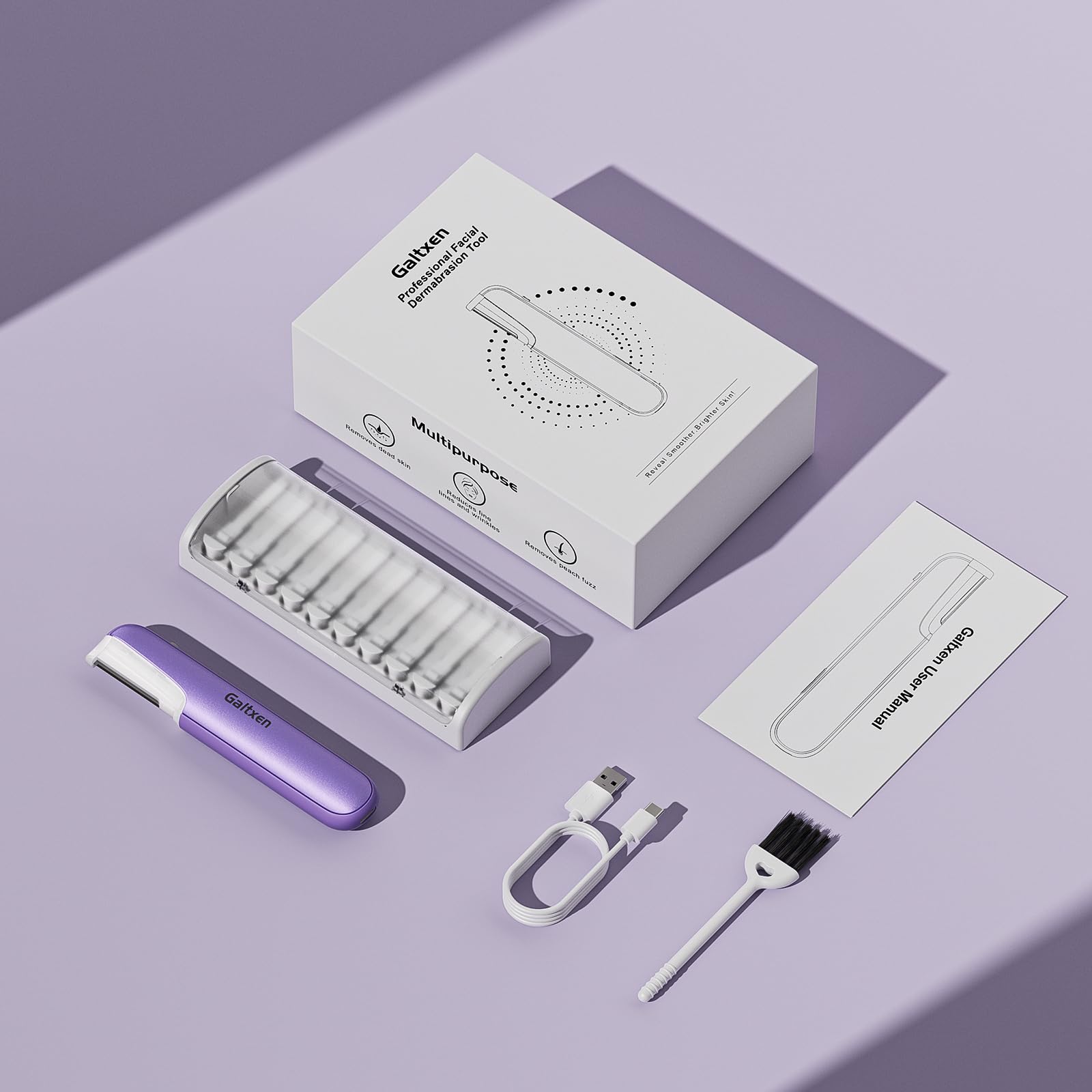 Coffret inclus avec lames supplémentaires et emballage pratique.
